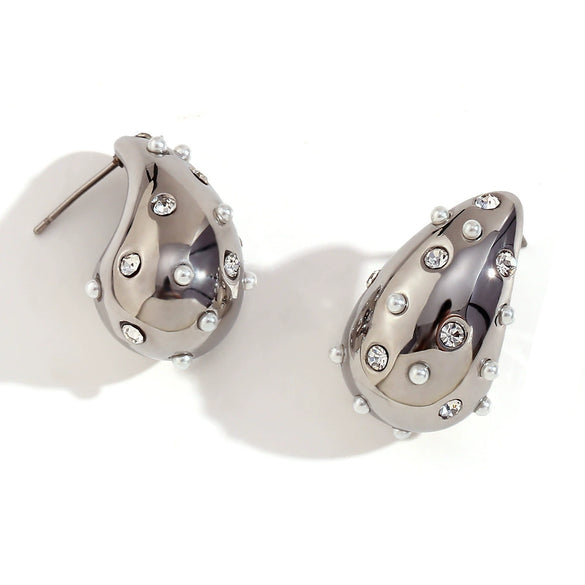 Wholesale Earrings Stainless Steel Geometric Electroplated