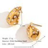 Wholesale Earrings Stainless Steel Geometric Electroplated