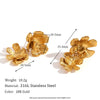 Wholesale Earrings Stainless Steel Geometric Electroplated