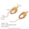 Wholesale Earrings Stainless Steel Geometric Electroplated