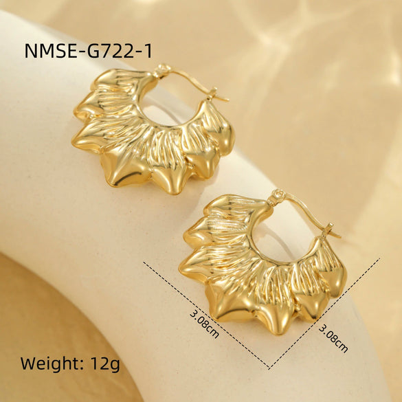 Wholesale Earrings Stainless Steel Geometric Electroplating For Women