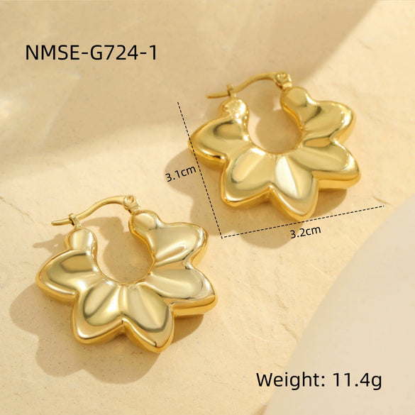 Wholesale Earrings Stainless Steel Geometric Electroplating For Women