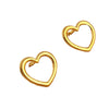 Wholesale Earrings Stainless Steel Geometric Heart Shaped Electroplated