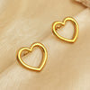 Wholesale Earrings Stainless Steel Geometric Heart Shaped Electroplated
