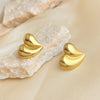 Wholesale Earrings Stainless Steel Geometric Heart Style Electroplating For Women