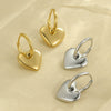 Wholesale Earrings Stainless Steel Geometric Love Heartshaped Electroplating Light Luxury Niche Allmatch Fashion Women's