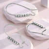 Wholesale Earrings Stainless Steel Geometric Love Rhinestone Electroplated Jewelry Accessories
