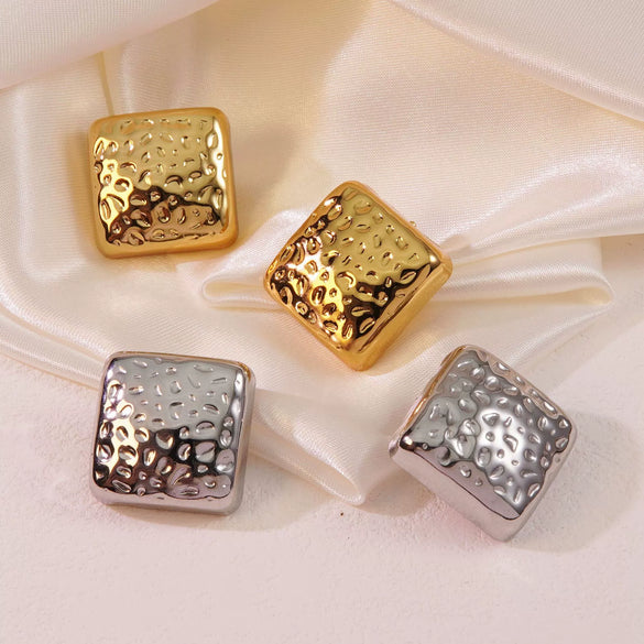 Wholesale Earrings Stainless Steel Geometric Minimalist Style Stamping