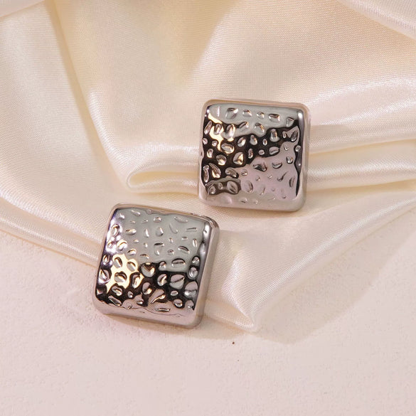 Wholesale Earrings Stainless Steel Geometric Minimalist Style Stamping