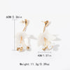 Wholesale Earrings Stainless Steel Geometric Pearl Tassel Retro Style