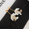 Wholesale Earrings Stainless Steel Geometric Pearl Tassel Retro Style