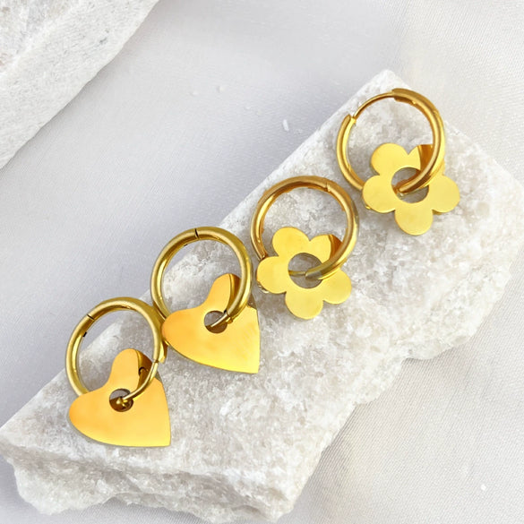 Wholesale Earrings Stainless Steel Geometric Retro Electroplating For Women