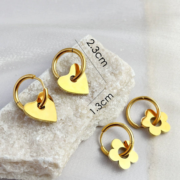 Wholesale Earrings Stainless Steel Geometric Retro Electroplating For Women