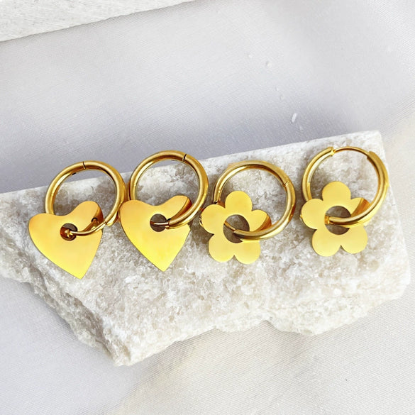 Wholesale Earrings Stainless Steel Geometric Retro Electroplating For Women