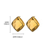 Wholesale Earrings Stainless Steel Geometric Retro Glossy Exaggerated Gold Electroplated