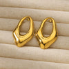 Wholesale Earrings Stainless Steel Geometric Retro Glossy Exaggerated Gold Electroplated