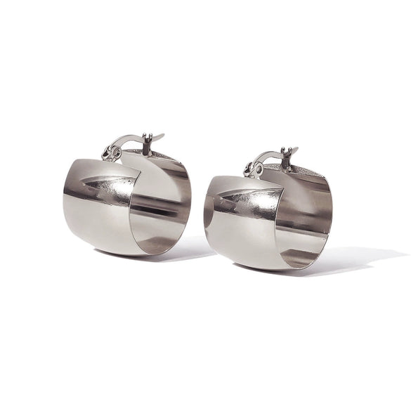 Wholesale Earrings Stainless Steel Geometric Round French Retro Electroplated For Women