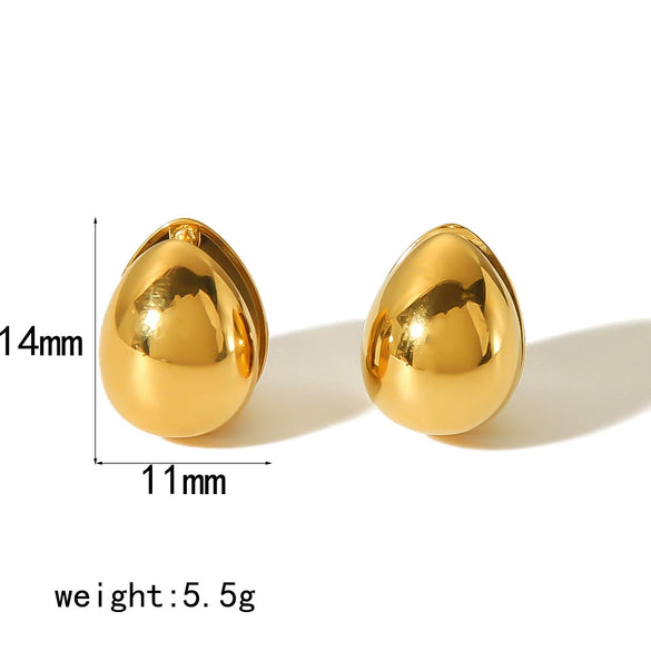Wholesale Earrings Stainless Steel Geometric Simple Retro Electroplated For Women