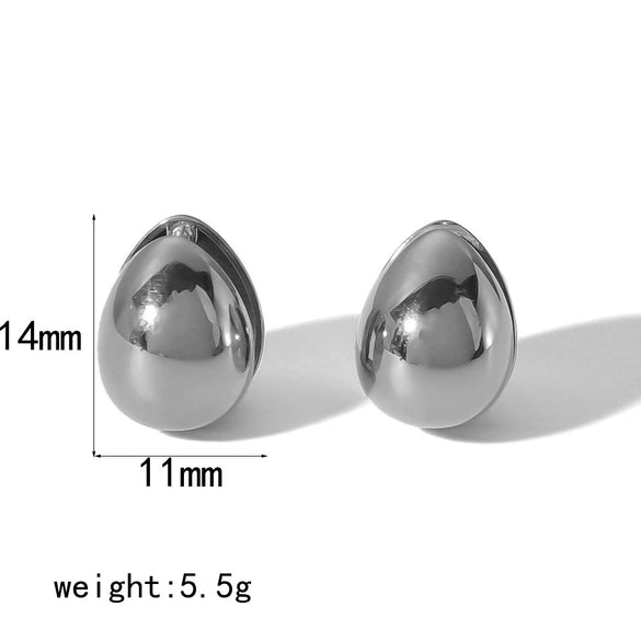 Wholesale Earrings Stainless Steel Geometric Simple Retro Electroplated For Women