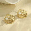 Wholesale Earrings Stainless Steel Geometric Starfish Electroplated For Women