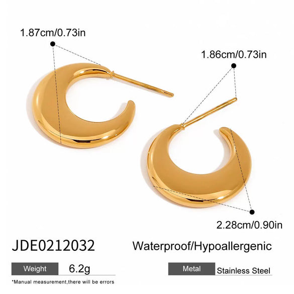 Wholesale Earrings Stainless Steel Geometric Style Electroplating