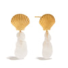 Wholesale Earrings Stainless Steel Geometric Tassel Retro Style 18K Gold Plated