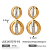 Wholesale Earrings Stainless Steel Geometric Vintage Antique Electroplating Round Hollow