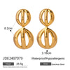 Wholesale Earrings Stainless Steel Geometric Vintage Antique Electroplating Round Hollow