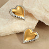 Wholesale Earrings Stainless Steel Gold And Silver Two Color Heart Shaped Electroplated For Women Fashion Design