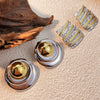 Wholesale Earrings Stainless Steel Gold Plated Geometric Heart Shape Design