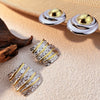 Wholesale Earrings Stainless Steel Gold Plated Geometric Heart Shape Design