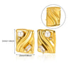 Wholesale Earrings Stainless Steel Gold Plated Geometric Pearl Irregular Texture