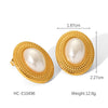 Wholesale Earrings Stainless Steel Gold Plated Love Pearl Animals Zodiac Heart Design