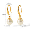 Wholesale Earrings Stainless Steel Gold Plated Love Pearl Animals Zodiac Heart Design