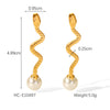 Wholesale Earrings Stainless Steel Gold Plated Love Pearl Animals Zodiac Heart Design