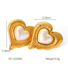 Wholesale Earrings Stainless Steel Gold Plated Love Pearl Animals Zodiac Heart Design