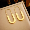 Wholesale Earrings Stainless Steel Gold Plated U Shape Geometric Fashion Accessories For Women