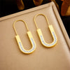 Wholesale Earrings Stainless Steel Gold Plated U Shape Geometric Fashion Accessories For Women