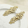 Wholesale Earrings Stainless Steel Goldplated Flower Vintage Allmatch Style