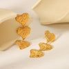 Wholesale Earrings Stainless Steel Heart Geometric Electroplating For Women
