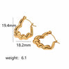 Wholesale Earrings Stainless Steel Heart Pattern Electroplated Simple Style For Women