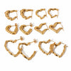 Wholesale Earrings Stainless Steel Heart Pattern Electroplated Simple Style For Women