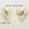 Wholesale Earrings Stainless Steel Heart Shape French Retro Style Electroplated