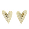 Wholesale Earrings Stainless Steel Heart Shape French Retro Style Electroplated
