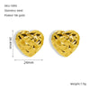 Wholesale Earrings Stainless Steel Heart Shape Water Plated Retro Style For Women