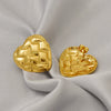 Wholesale Earrings Stainless Steel Heart Shape Water Plated Retro Style For Women