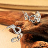 Wholesale Earrings Stainless Steel Heart Shaped Geometric Vintage Style 18K Gold Plated Electroplated For Women