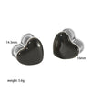 Wholesale Earrings Stainless Steel Heartshaped Doublesided Love Electroplating For Women