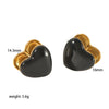 Wholesale Earrings Stainless Steel Heartshaped Doublesided Love Electroplating For Women