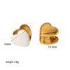 Wholesale Earrings Stainless Steel Heartshaped Doublesided Love Electroplating For Women